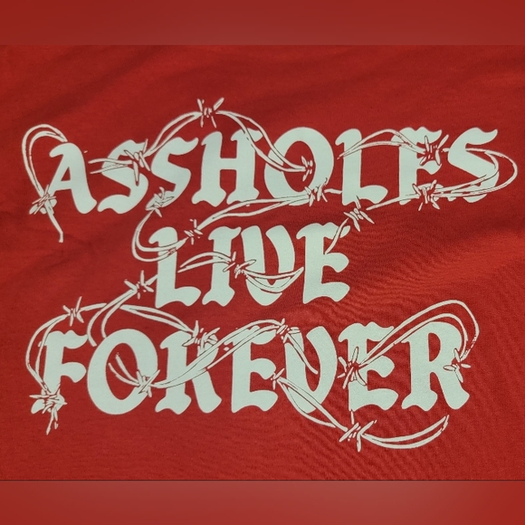 New Assholes Live Forever - Red T-shirt XL men’s short sleeve t-shirt - Picture 3 of 3